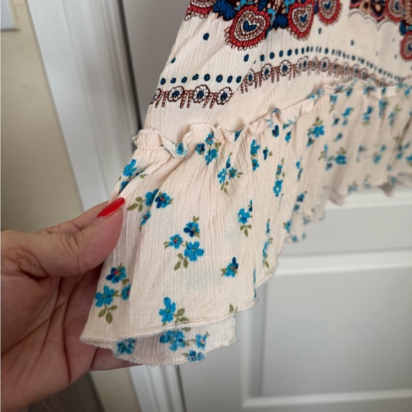 BILA BOHO TOP. MADE IN INDIA. SLEEVELESS RUFFLED EMBROIDERED TOP. EXCELLENT COND - Picture 8 of 14